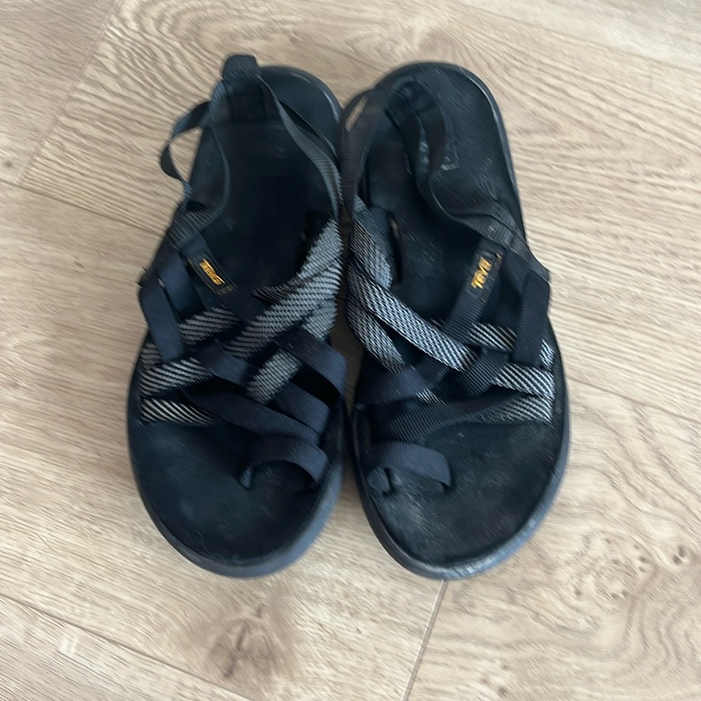 TEVA VOYA STRAPPY Black Sandal Size 7
